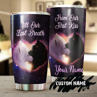 Till Our Last Breath Couple Personalized Tumblerwolf Lover Tumbler Birthday Gift Couple Gift Tumblerunique Present Wolf Lover Gift Idea - Thegiftio UK