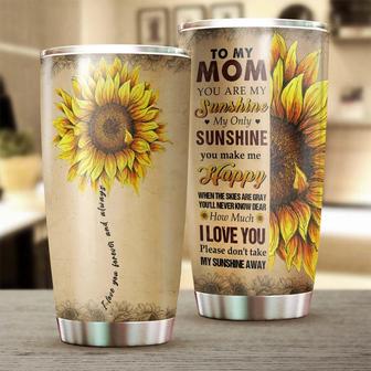 To Mom I Love You Always And Forever Tumbler Sunflower Tumbler Gift For Sunflower Lover Sunflower Present Mother'S Day Gift For Mom - Thegiftio UK