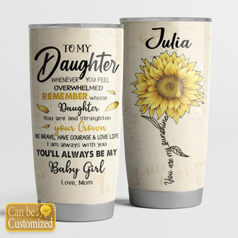 To My Daughter Personalized Tumbler - Thegiftio UK