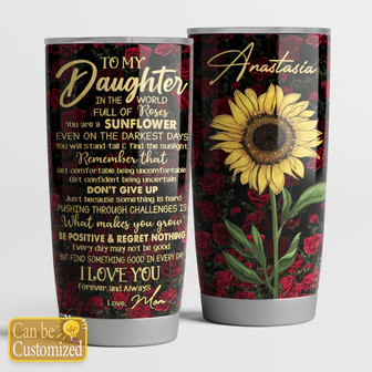 To My Daughter Personalized Tumbler - Thegiftio UK