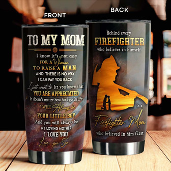 To My Firefighter Mom Tumbler - Thegiftio UK
