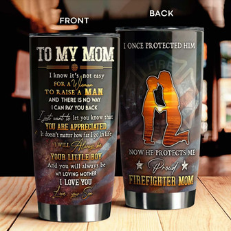 To My Firefighter Mom Tumbler - Thegiftio UK