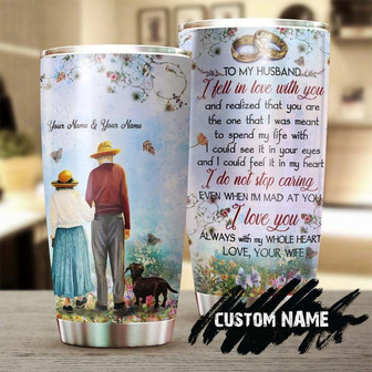 To My Husband Dachshund Dad Personalized Tumbler Father'S Day Gift For Dachshund Dad Gift For Dachshund Lover Dog Gym Lover Gift Idea - Thegiftio UK