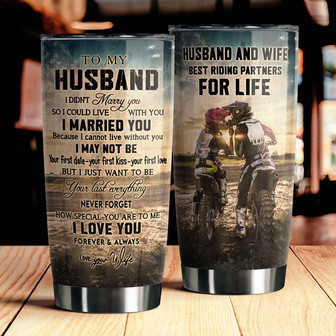 To My Husband Dirtbike Tumbler - Thegiftio UK