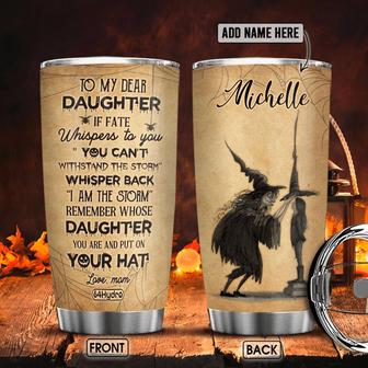 To My Witch Daughter Wit Personalized Stainless Steel Tumbler - Thegiftio UK
