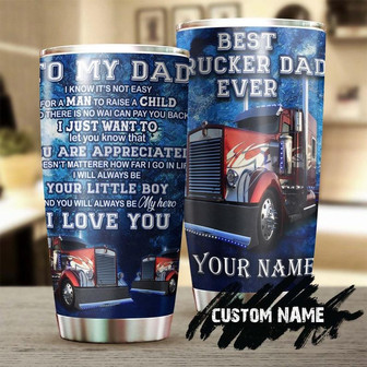 Tractor To My Dad My Hero From Son Personalized Tumblerbirthday Gift Christmas Gift Father'S Day Gift For Tractor Dad Driver From Son - Thegiftio UK