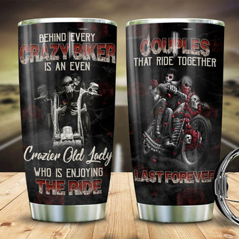 Custom Biker Couple Tumbler - Thegiftio UK