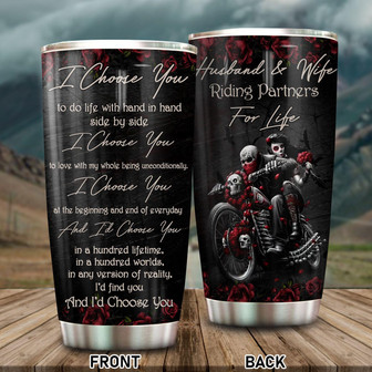 Custom Biker Couple Tumbler - Thegiftio UK