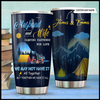 Custom Camping Couple Tumbler - Thegiftio UK