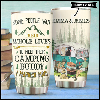Custom Camping Couple Tumbler - Thegiftio UK