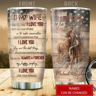 Custom Deer Couple Tumbler - Thegiftio UK