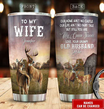 Custom Deer Couple Tumbler - Thegiftio UK