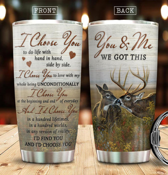 Custom Deer Couple Tumbler - Thegiftio UK