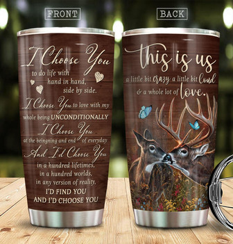 Custom Deer Couple Tumbler - Thegiftio UK