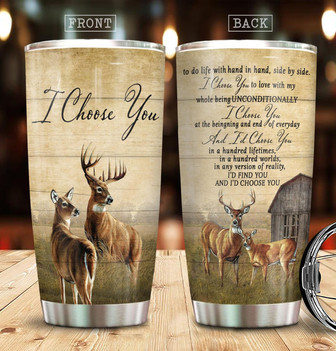 Custom Deer Couple Tumbler - Thegiftio UK