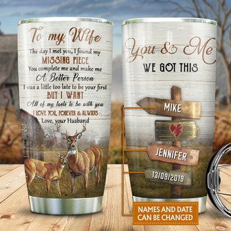 Custom Deer Couple Tumbler - Thegiftio UK