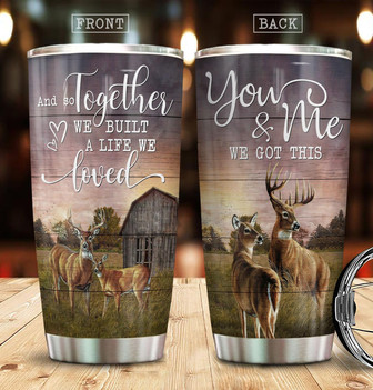 Custom Deer Couple Tumbler - Thegiftio UK