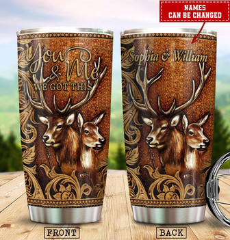 Custom Deer Couple Tumbler - Thegiftio UK