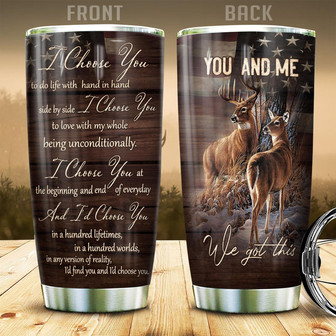 Custom Deer Couple Tumbler - Thegiftio UK