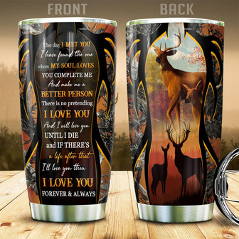 Custom Deer Couple Tumbler - Thegiftio UK