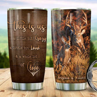 Custom Deer Couple Tumbler - Thegiftio UK