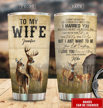 Custom Deer Couple Tumbler - Thegiftio UK