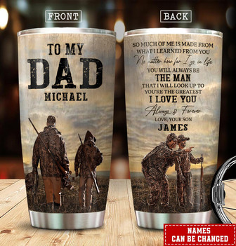 Custom Deer Tumbler For Dad - Thegiftio UK