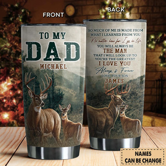 Custom Deer Tumbler For Dad - Thegiftio UK