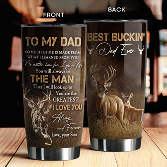 Custom Deer Tumbler For Dad - Thegiftio UK