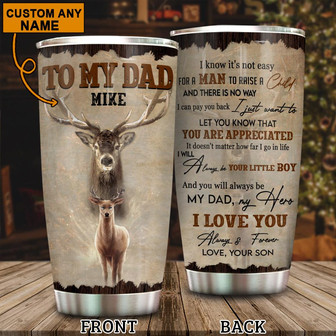 Custom Deer Tumbler For Dad - Thegiftio UK