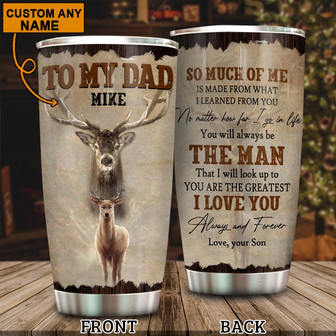 Custom Deer Tumbler For Dad - Thegiftio UK