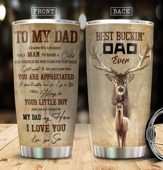 Custom Deer Tumbler For Dad - Thegiftio UK