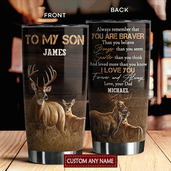 Custom Deer Tumbler For Dad - Thegiftio UK