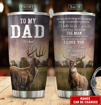 Custom Deer Tumbler For Dad - Thegiftio UK