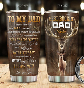 Custom Deer Tumbler For Dad - Thegiftio UK
