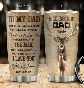 Custom Deer Tumbler For Dad - Thegiftio UK