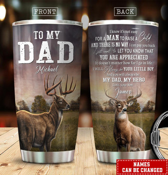 Custom Deer Tumbler For Dad - Thegiftio UK