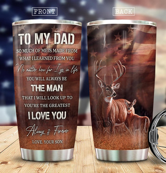 Custom Deer Tumbler For Dad - Thegiftio UK