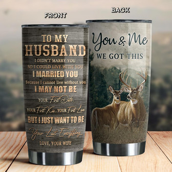 Custom Deer Tumbler For Husband - Thegiftio UK