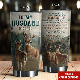 Custom Deer Tumbler For Husband - Thegiftio UK