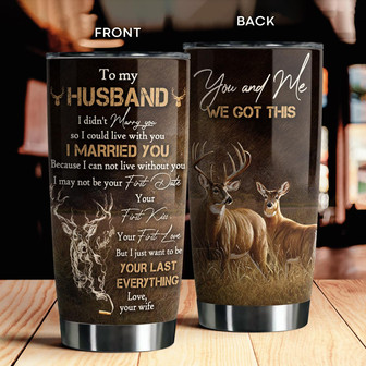 Custom Deer Tumbler For Husband - Thegiftio UK