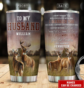 Custom Deer Tumbler For Husband - Thegiftio UK
