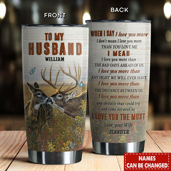 Custom Deer Tumbler For Husband - Thegiftio UK