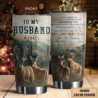Custom Deer Tumbler For Husband - Thegiftio UK