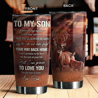 Custom Deer Tumbler For Son - Thegiftio UK