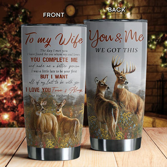 Custom Deer Tumbler For Wife - Thegiftio UK