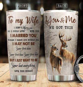 Custom Deer Tumbler For Wife - Thegiftio UK