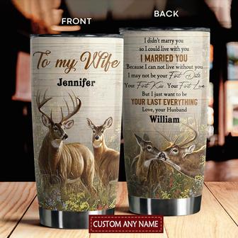 Custom Deer Tumbler For Wife - Thegiftio