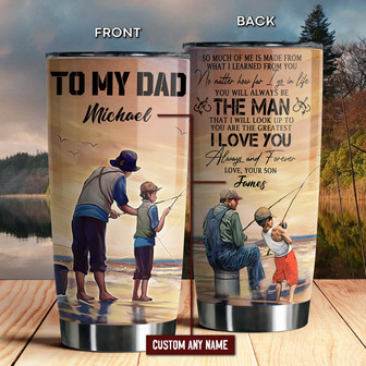 Custom Fishing Tumbler For Dad - Thegiftio UK