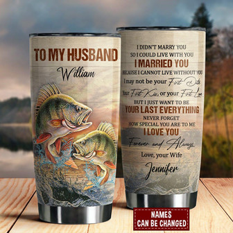 Custom Fishing Tumbler For Husband - Thegiftio UK